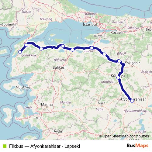 Flixbus bus Line Map