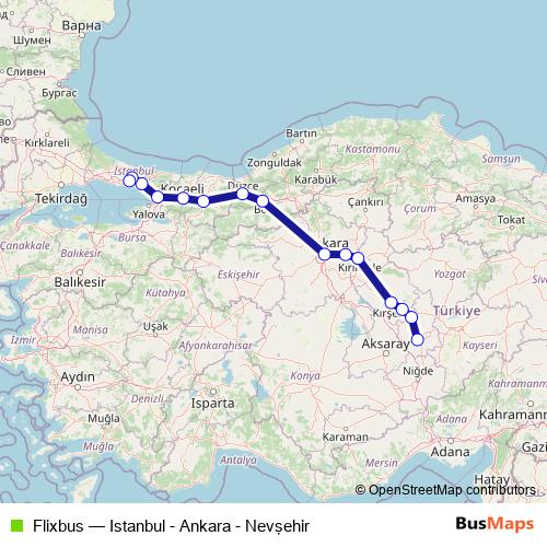 Flixbus bus Line Map