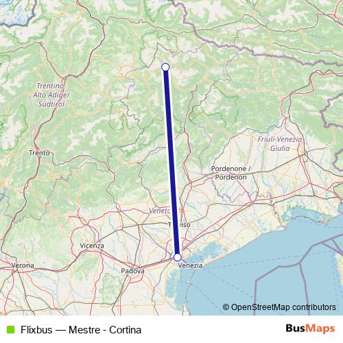 Flixbus bus Line Map