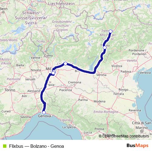 Flixbus bus Line Map