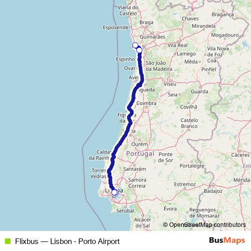 Flixbus bus Line Map