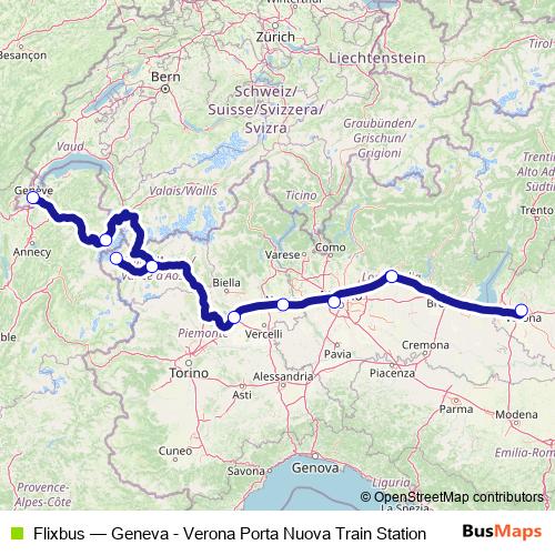 Flixbus bus Line Map