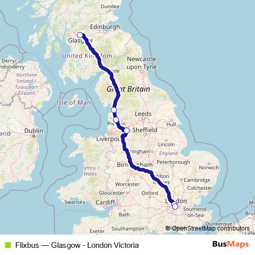 Flixbus bus Line Map