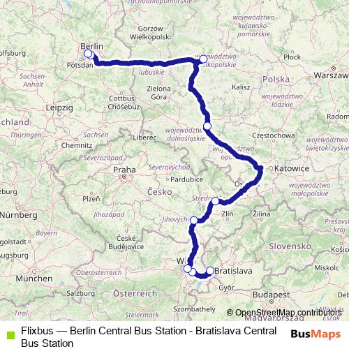 Flixbus bus Line Map