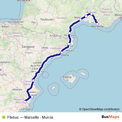 Flixbus bus Line Map
