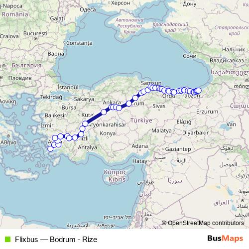 Flixbus bus Line Map