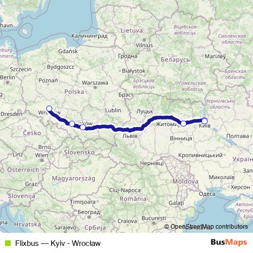 Flixbus bus Line Map