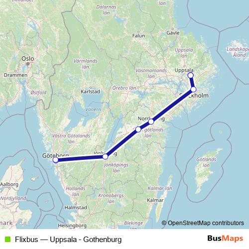 Flixbus bus Line Map