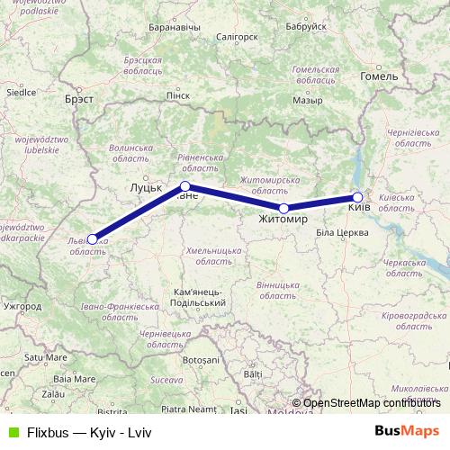 Flixbus bus Line Map