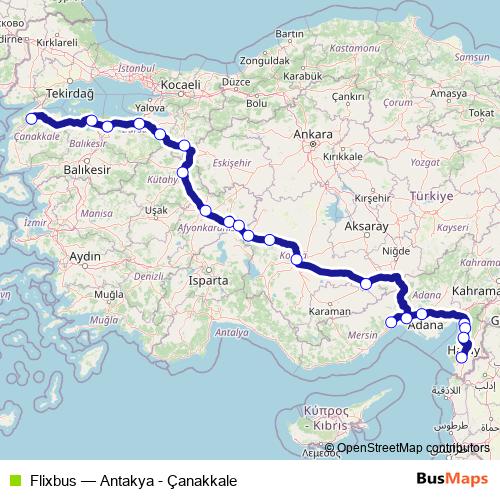 Flixbus bus Line Map