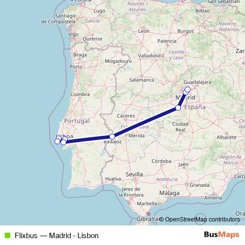 Flixbus bus Line Map
