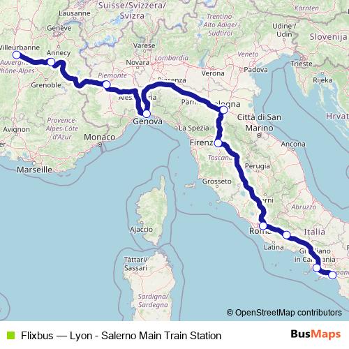 Flixbus bus Line Map
