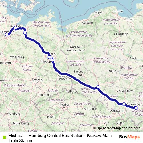 Flixbus bus Line Map