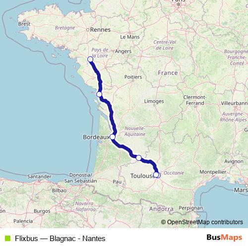 Flixbus bus Line Map