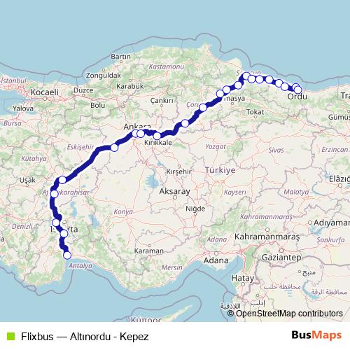 Flixbus bus Line Map