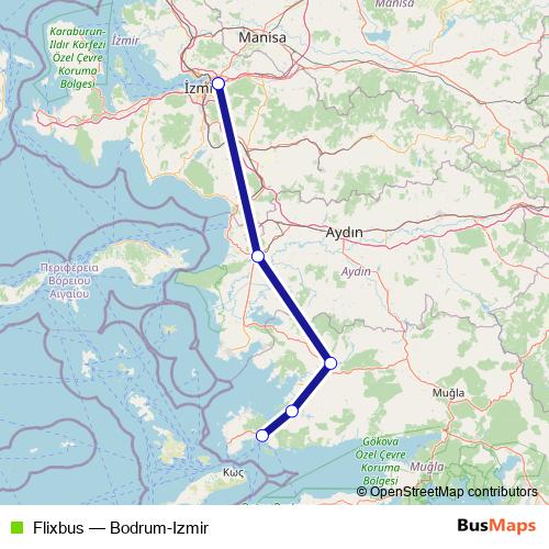 Flixbus bus Line Map