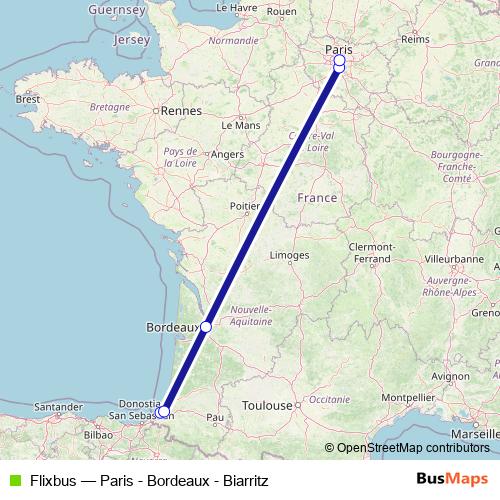 Flixbus bus Line Map