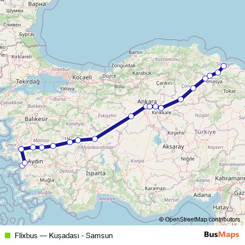 Flixbus bus Line Map