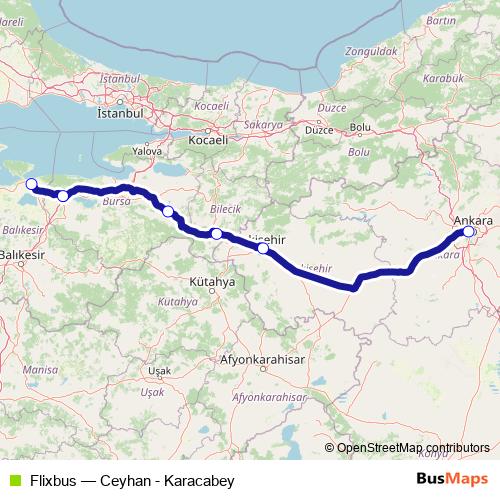 Flixbus bus Line Map