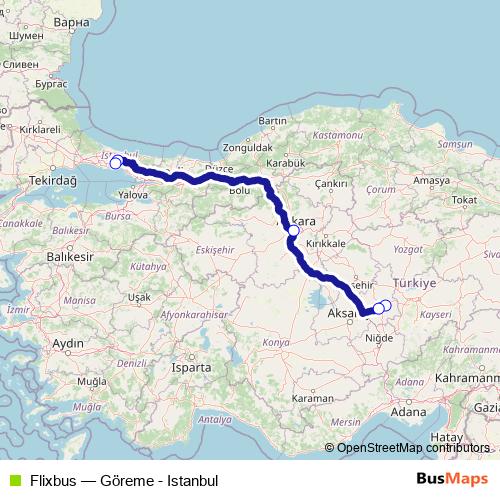 Flixbus bus Line Map