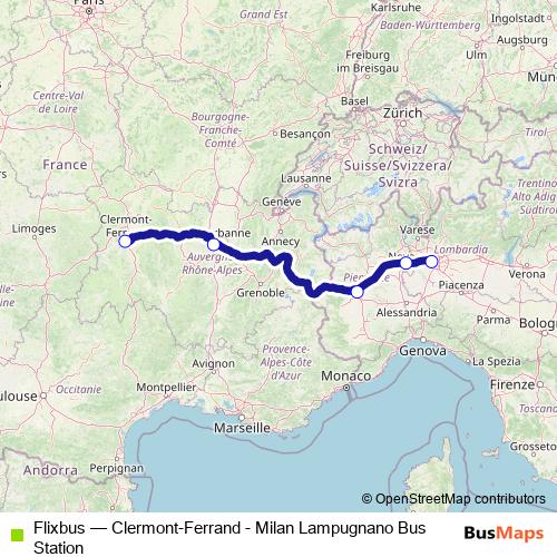 Flixbus bus Line Map