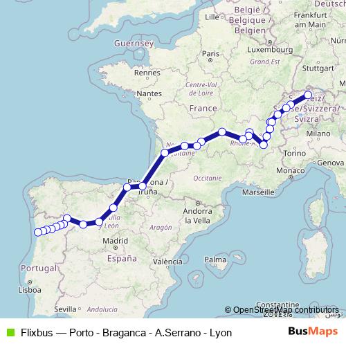 Flixbus bus Line Map