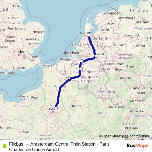 Flixbus bus Line Map