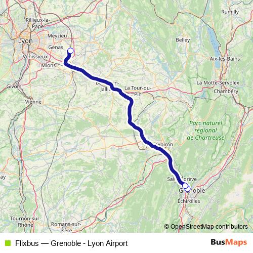 Flixbus bus Line Map