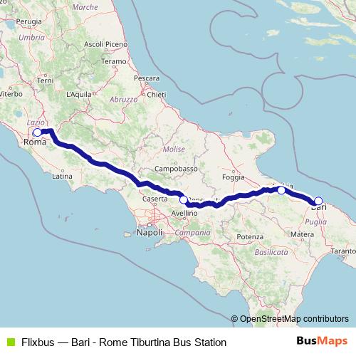 Flixbus bus Line Map