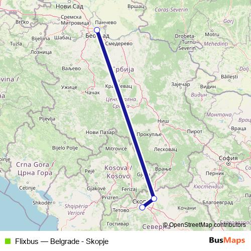 Flixbus bus Line Map