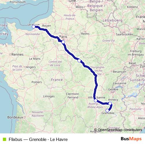 Flixbus bus Line Map