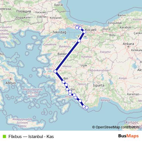 Flixbus bus Line Map