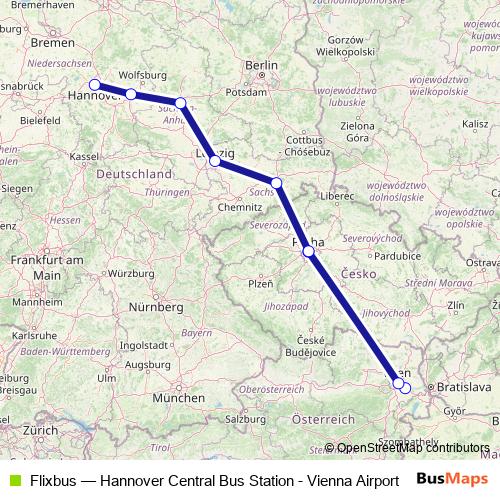 Flixbus bus Line Map