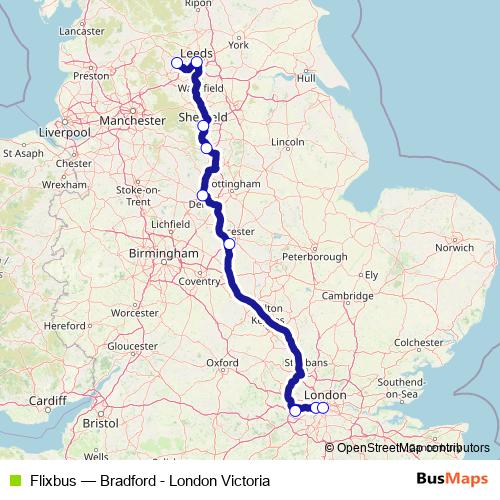 Flixbus bus Line Map