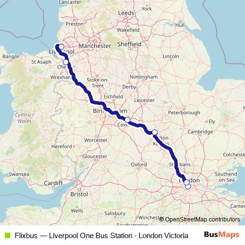 Flixbus bus Line Map