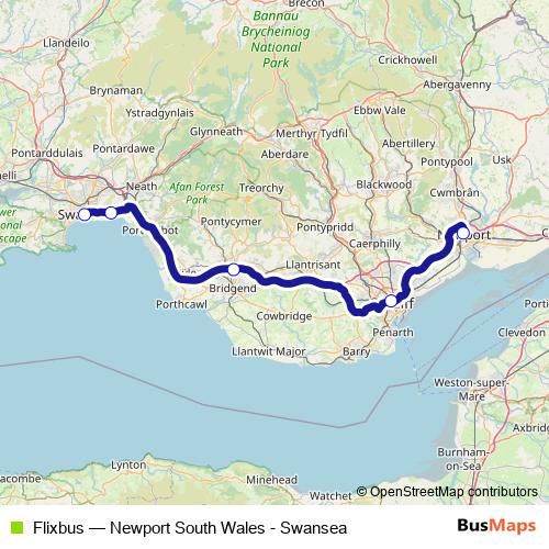 Flixbus bus Line Map
