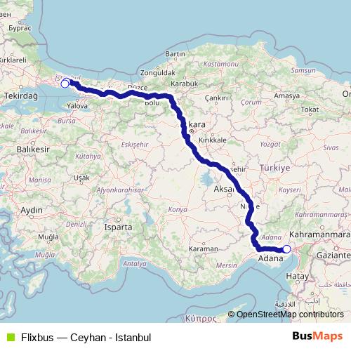 Flixbus bus Line Map