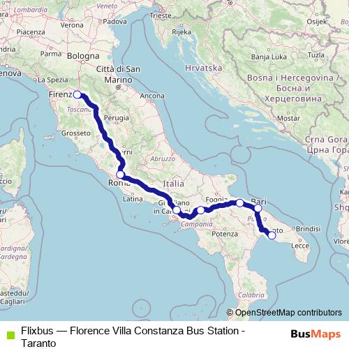 Flixbus bus Line Map