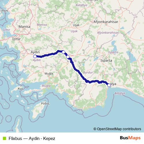 Flixbus bus Line Map