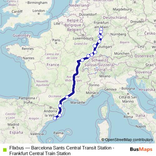 Flixbus bus Line Map