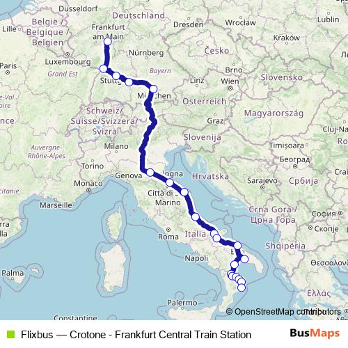 Flixbus bus Line Map