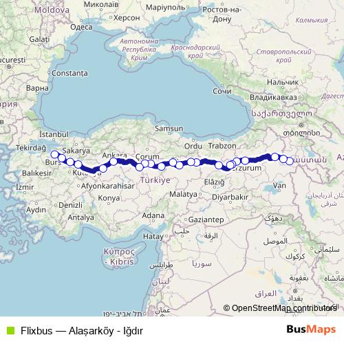 Flixbus bus Line Map