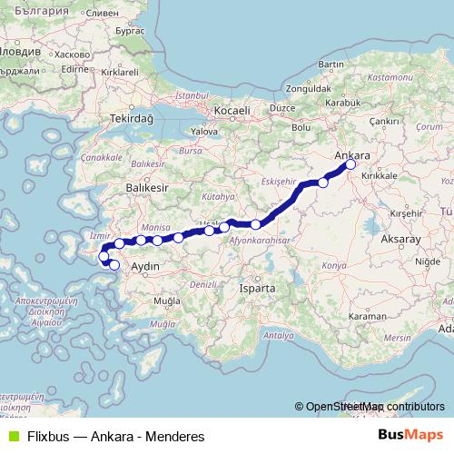 Flixbus bus Line Map