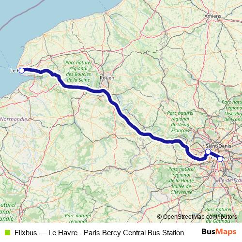 Flixbus bus Line Map