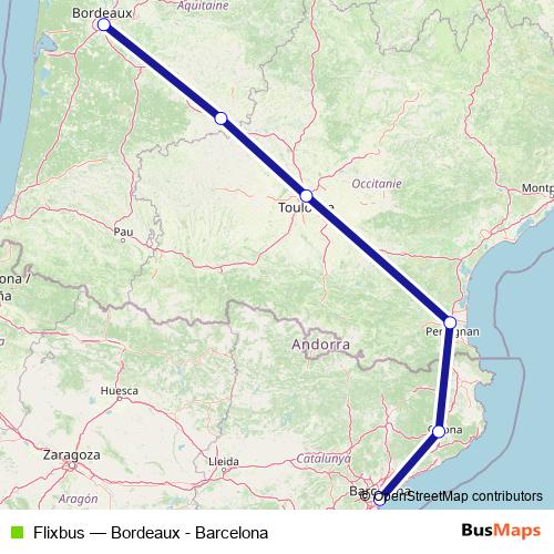 Flixbus bus Line Map