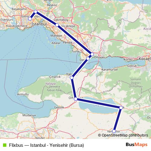 Flixbus bus Line Map