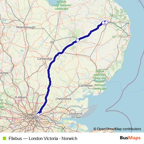 Flixbus bus Line Map