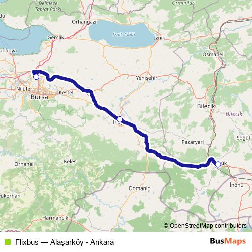 Flixbus bus Line Map