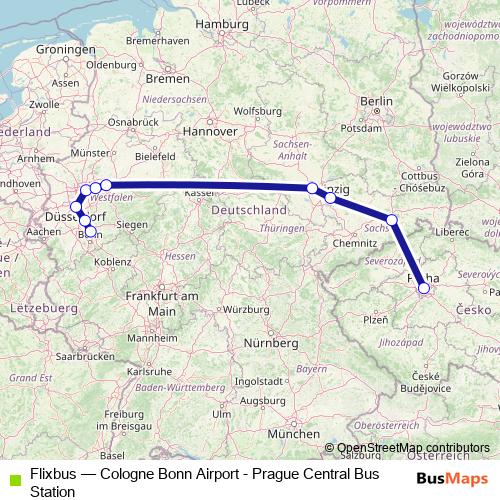 Flixbus bus Line Map