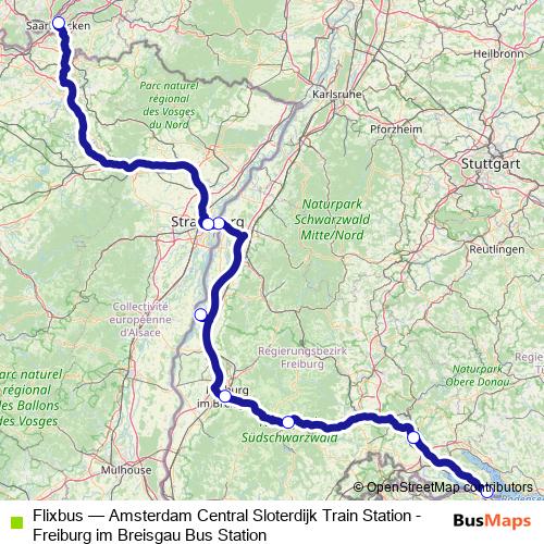 Flixbus bus Line Map